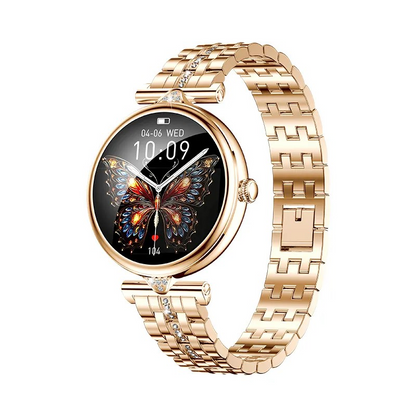 2025 New 1.28inch AMOLED women smart watch with heart rate blood pressure sports smartwatch for lady