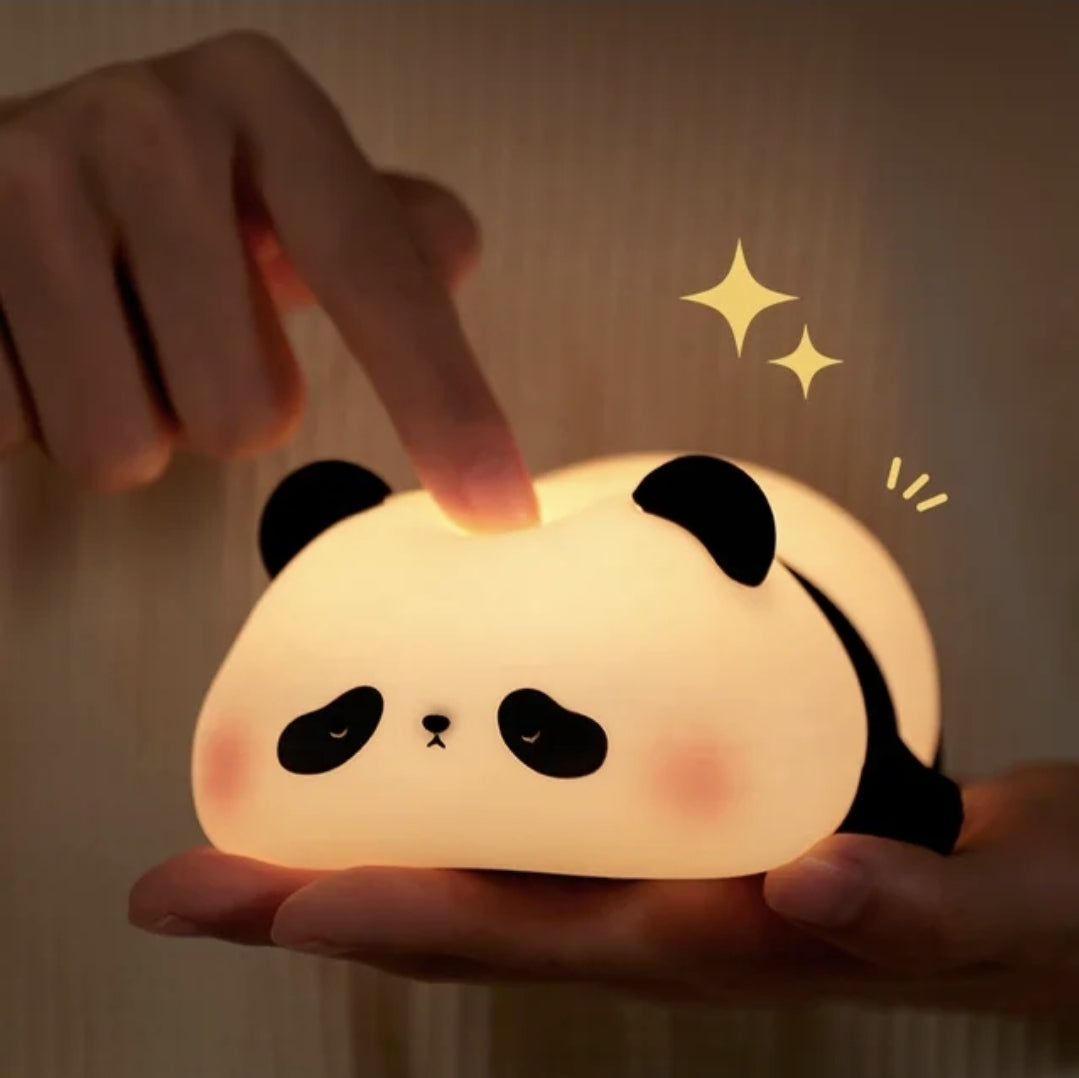 Christmas Panda Silicone Bedroom Mood Lamp Bedside Lamp Toy Cartoon With Sleeping Lamp Rechargeable Led Night Light