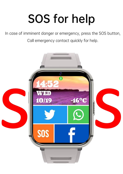 New 1.99-Inch 4G Android Smart Watch Sim Card Recording Camera Call And Other Functions Sports Call Smart Watch