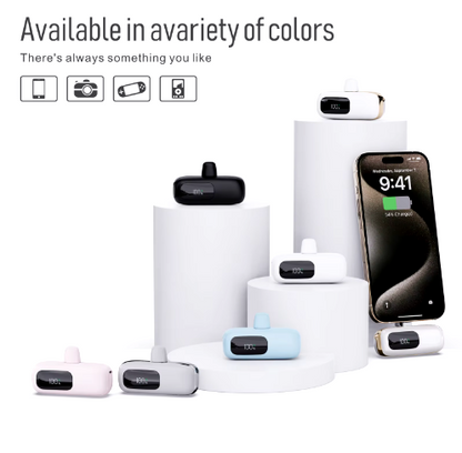 Power Capsule 2A 22.5W Quick charge Emergency Direct Charging Power Bank 5000Mah Power Banks For Android , Iphone 15 14