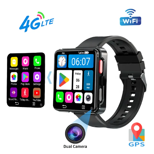 Android Smart Watch with Sim Card 2.64-Inch TFT Screen 3GB+32GB HD dual camera Video Call and WIFI 5G Smartwatch