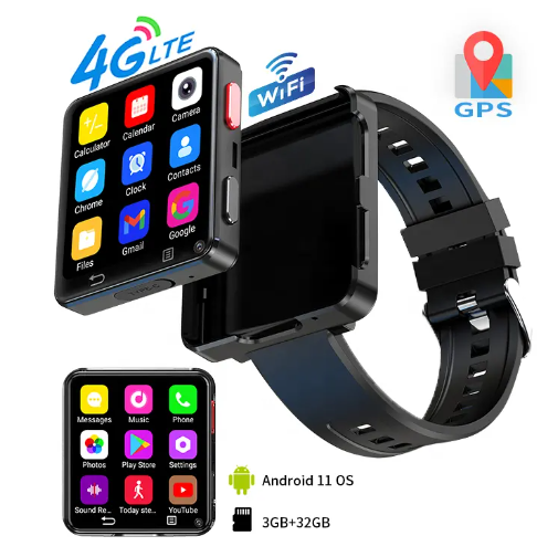 Android Smart Watch with Sim Card 2.64-Inch TFT Screen 3GB+32GB HD dual camera Video Call and WIFI 5G Smartwatch