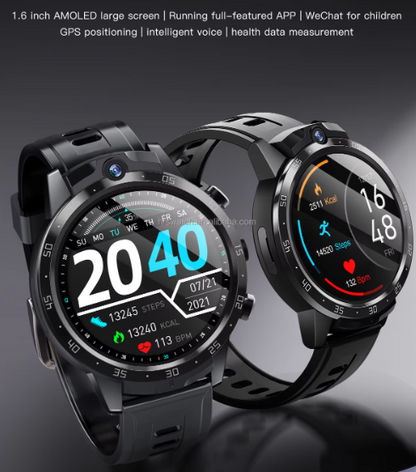 Smartwatch 1.6 Inch HD Round Display Long Battery Life 4G Wifi Smartwatch GPS Android Sim Card Smart Watch