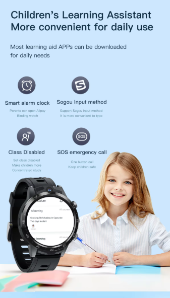 Smartwatch 1.6 Inch HD Round Display Long Battery Life 4G Wifi Smartwatch GPS Android Sim Card Smart Watch