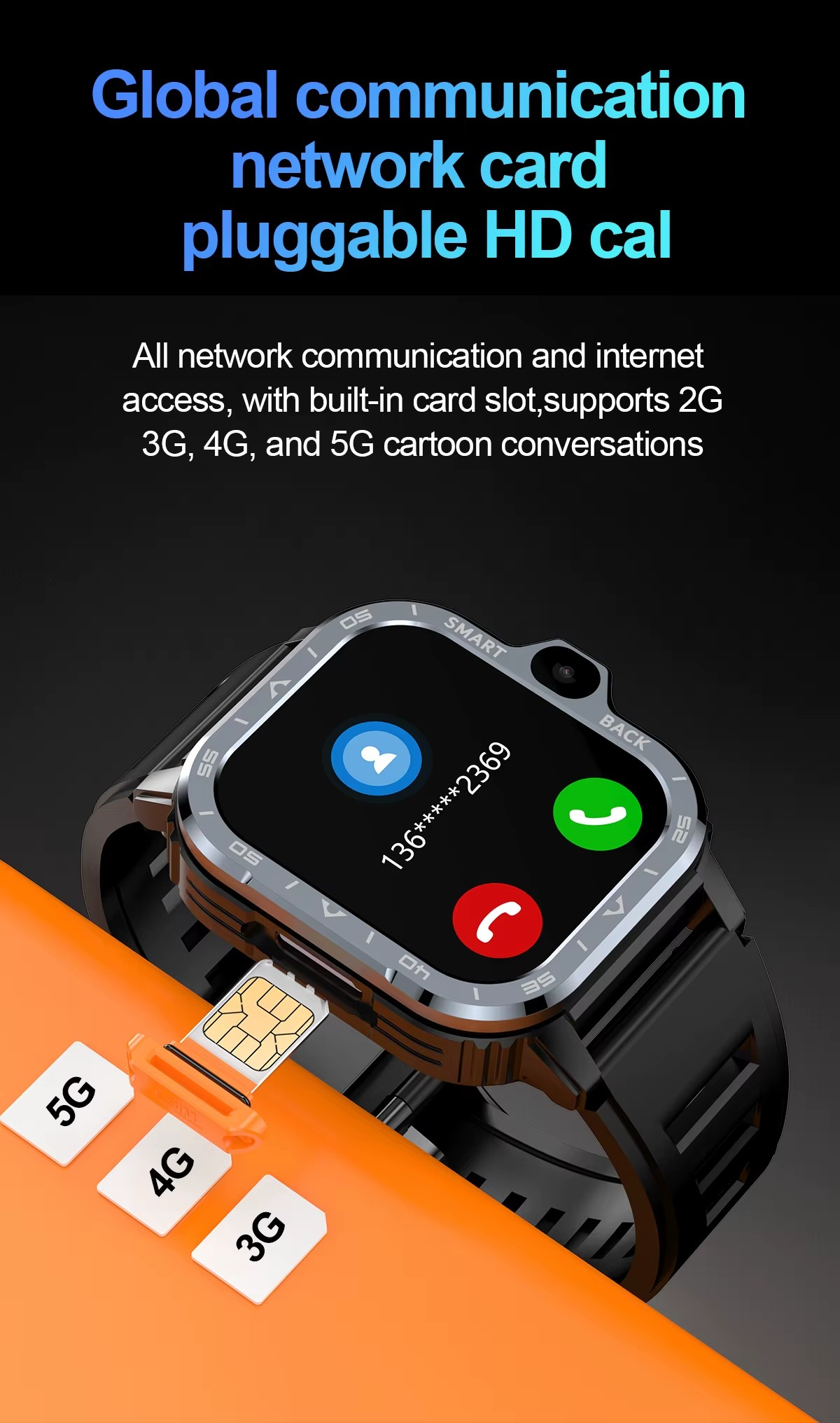 4G Smart watch with wifi and Sim Card and camera waterproof Android 8.1 GPS video call 4g SmartWatches app