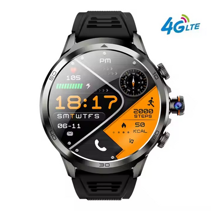 5G Smart Watch 3+32GB 1.95" Round Screen HD Video Call Retractable Rotating Camera Global Positioning Smartwatch Sim Card