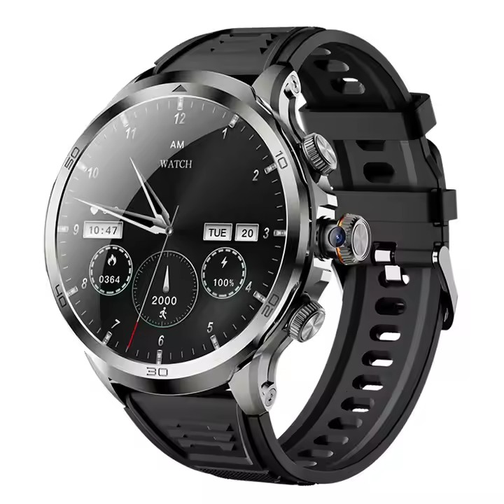 5G Smart Watch 3+32GB 1.95" Round Screen HD Video Call Retractable Rotating Camera Global Positioning Smartwatch Sim Card