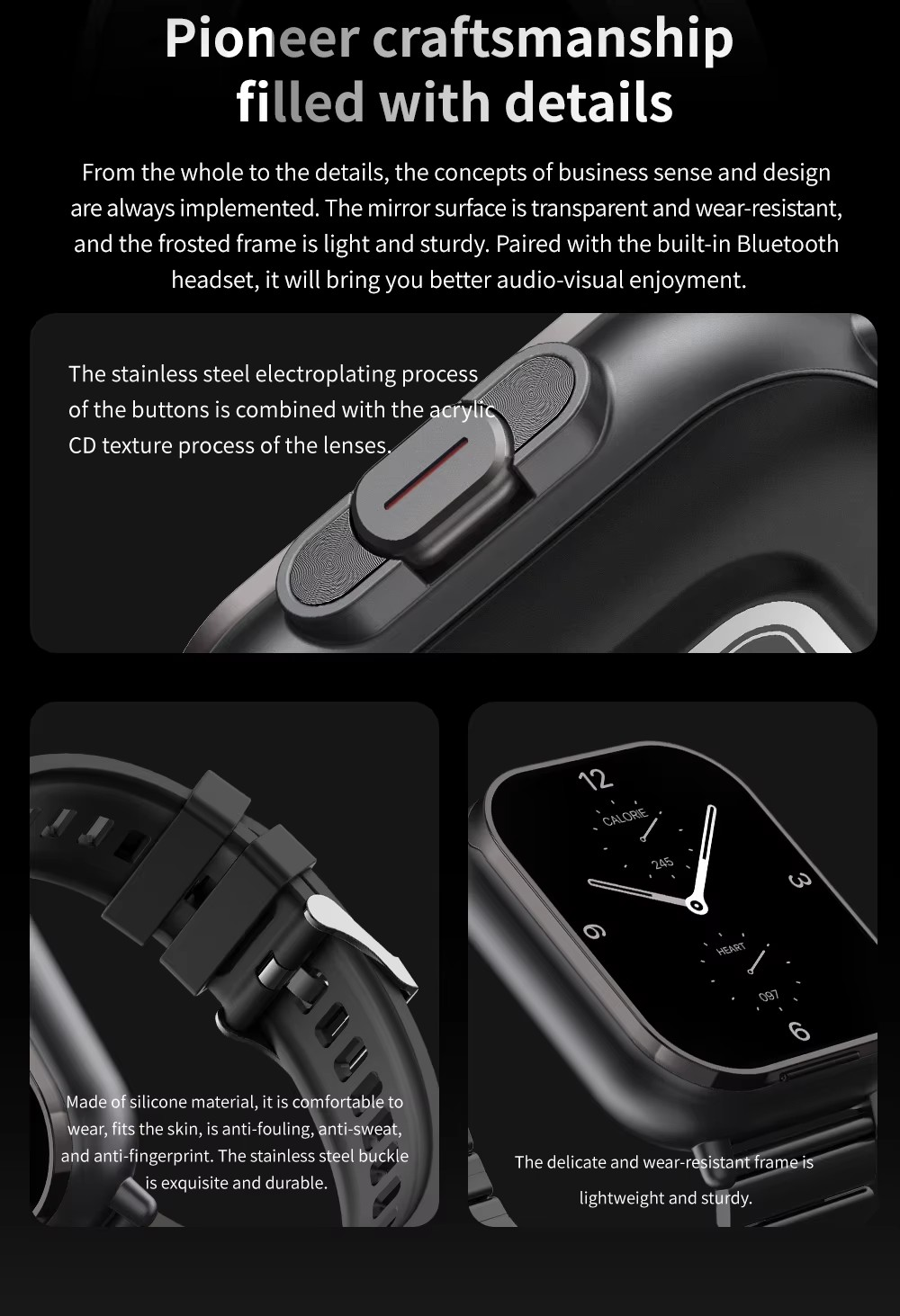 Smart Watch with Earbuds Health Monitoring BT Call 2 in 1 TWS Earphones Sports Reloj Smartwatch Wireless Headphones